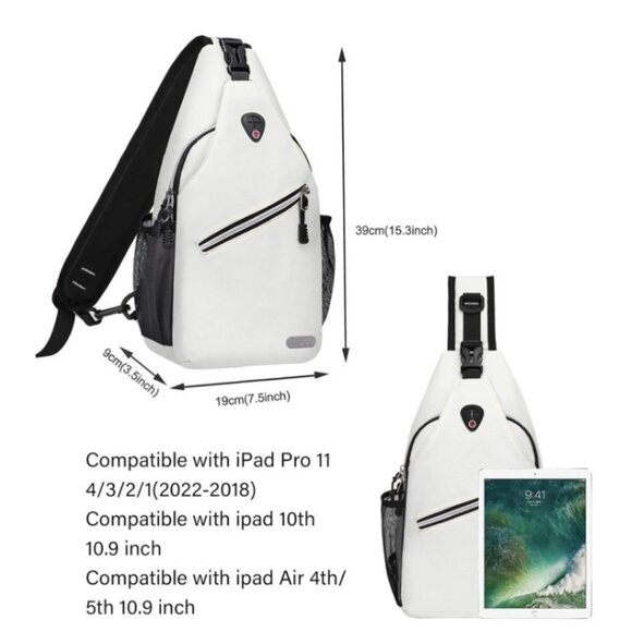 NEW Mosiso Sling Backpack Multipurpose Crossbody Bag in Ivory - Picture 2 of 6